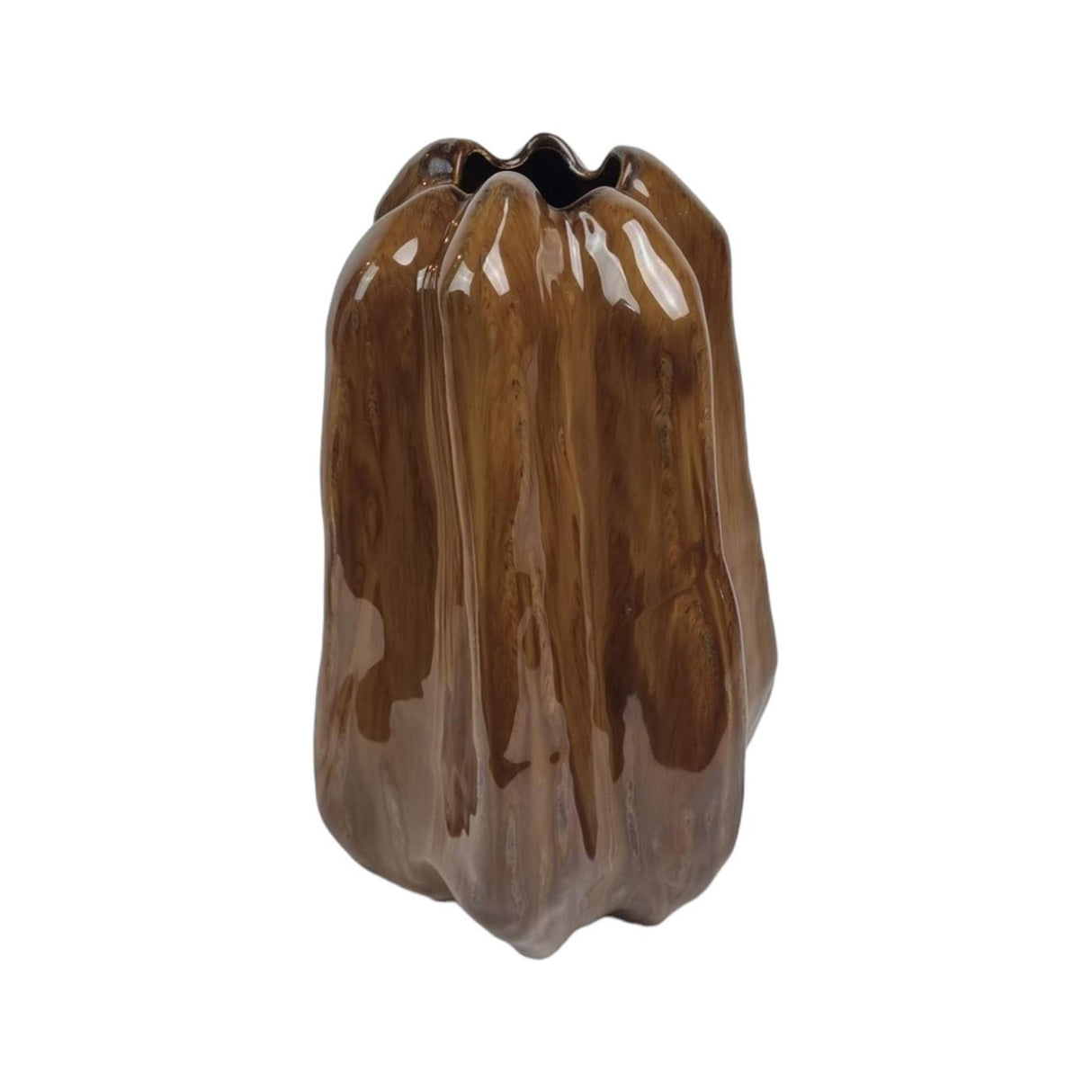 Vase ambiance manoir merano céramique 16,5x15x25,5cm