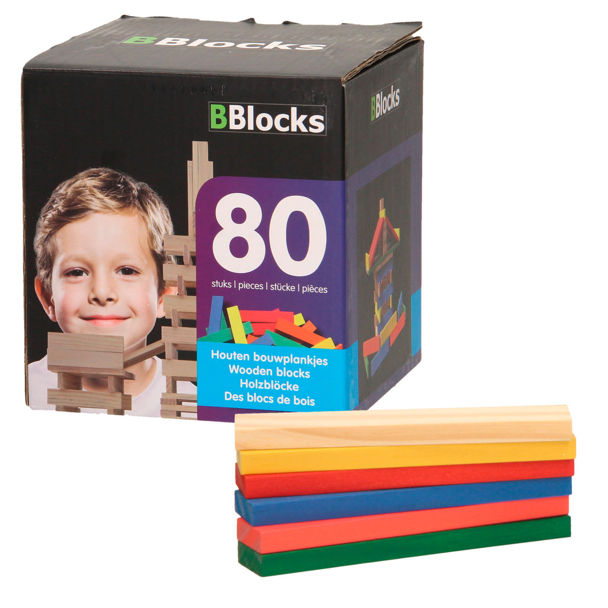 BBLOCKS Building Boards Color, 80dlg.