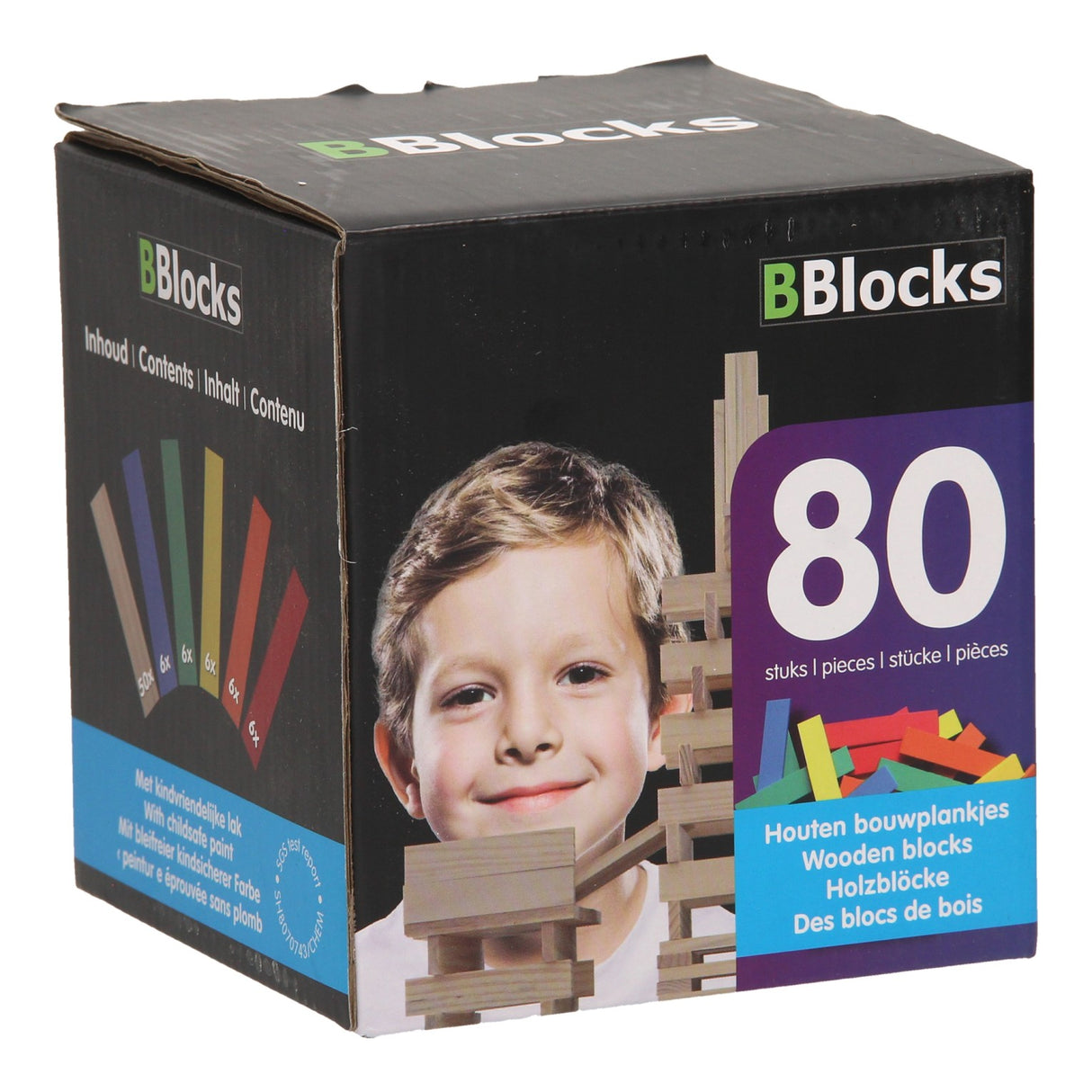 BBLOCKS Building Boards Color, 80dlg.
