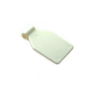 Bouclier de prix à slat plastique blanc pour le crochet tego double fermé (art. 4629 4630)