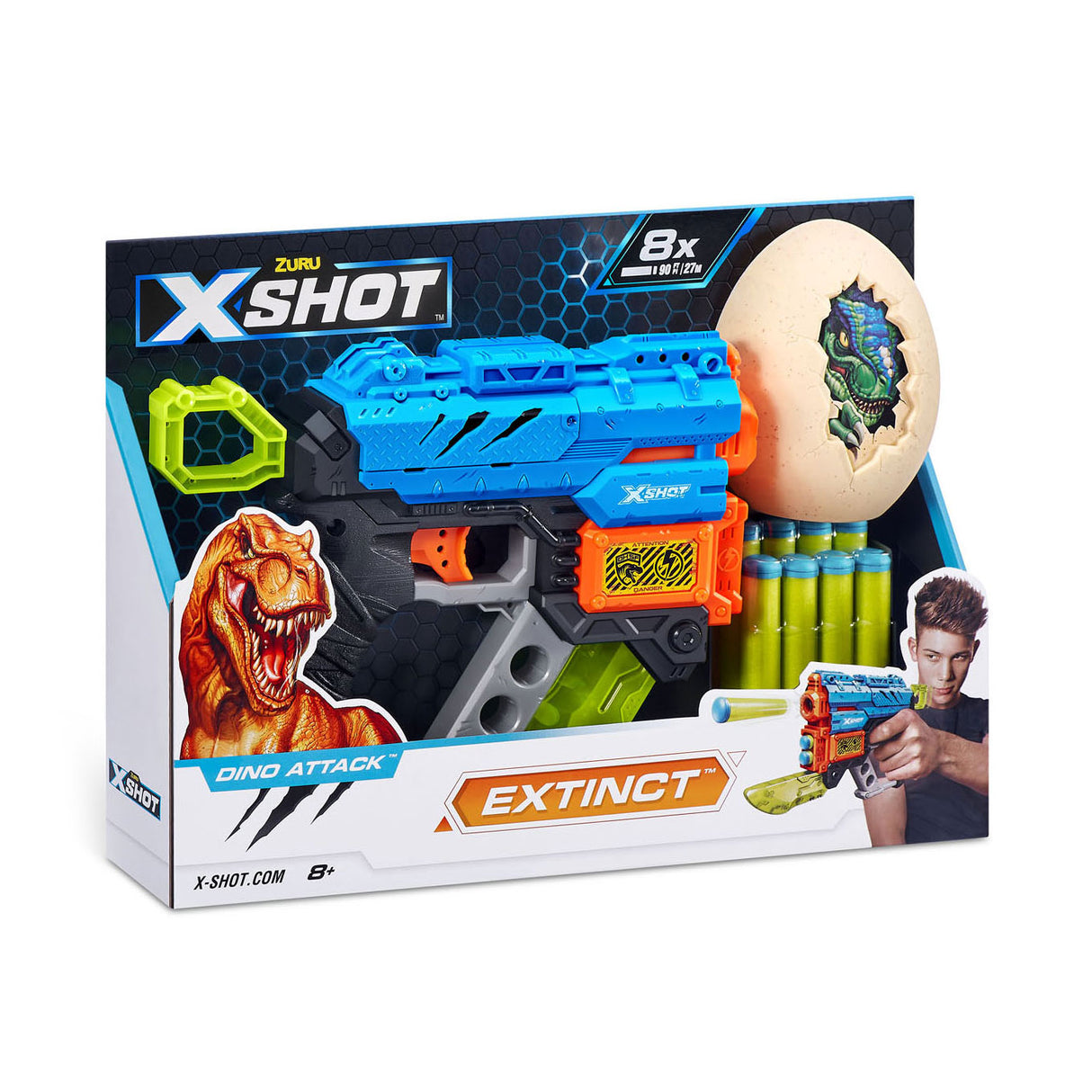 Zuru X-Shot Dino Attaque éteinte avec 8 fléchettes