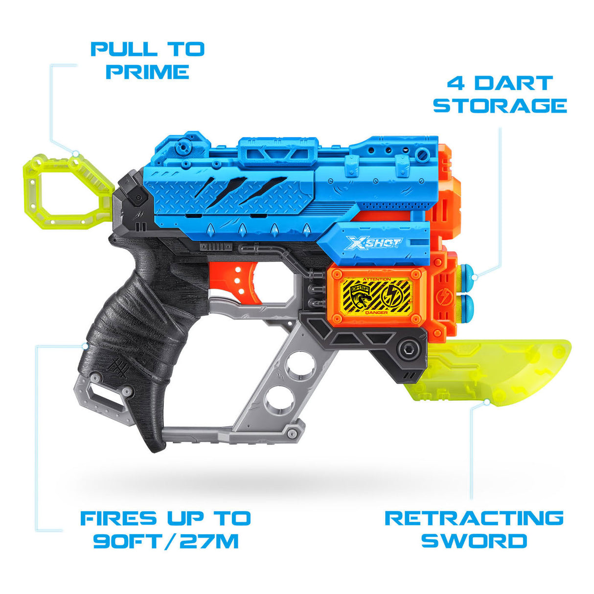Zuru X-Shot Dino Attaque éteinte avec 8 fléchettes