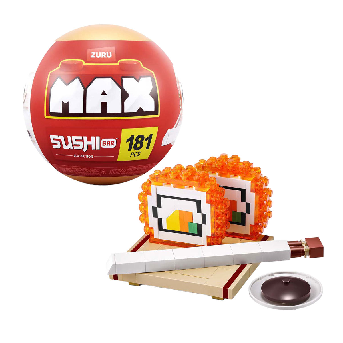 Zuru max premium sushi - jeu de construction en boule surprise