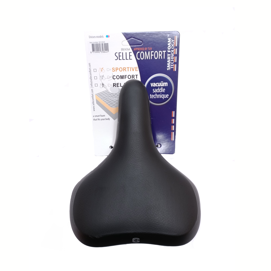 Selle Comfort Saddle Pure avec la technologie de mousse intelligente. noir, sans nœud coulant