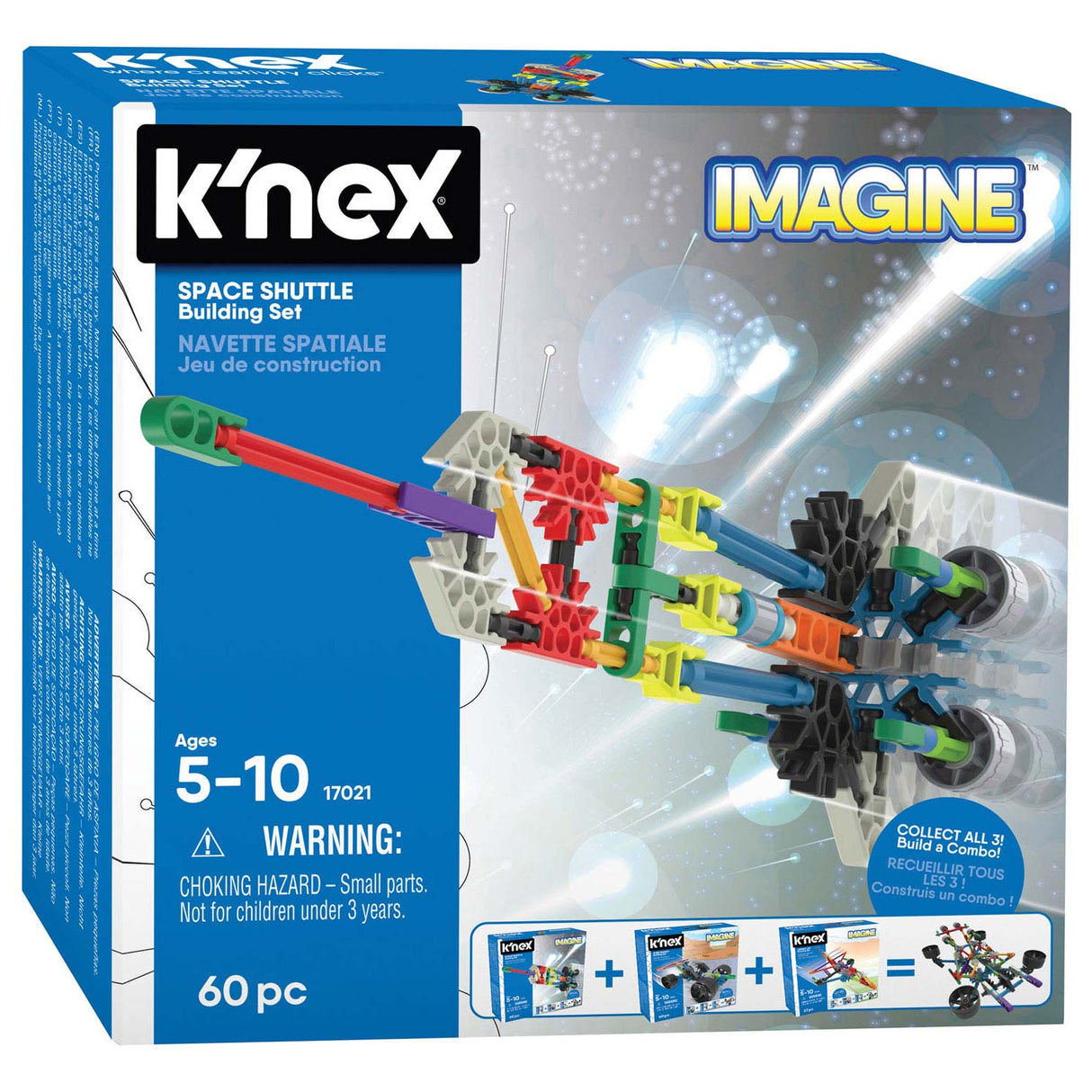 Jeu de construction K'nex - navette spatiale, 60 pièces.