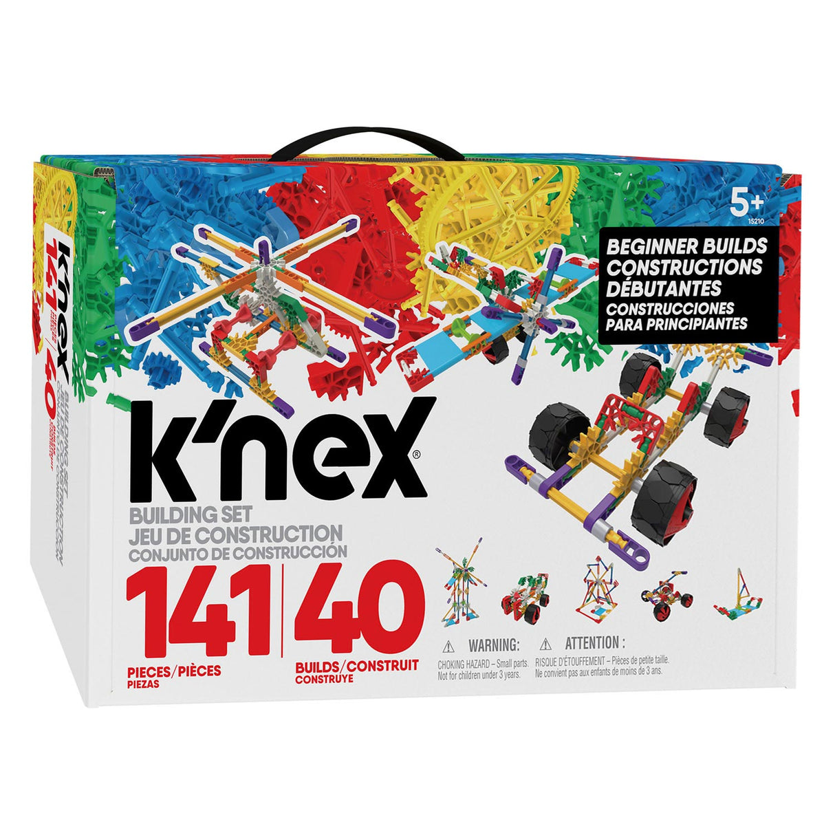 Ensemble de construction K'nex Classics débutant 40 modèles, 141 pièces.