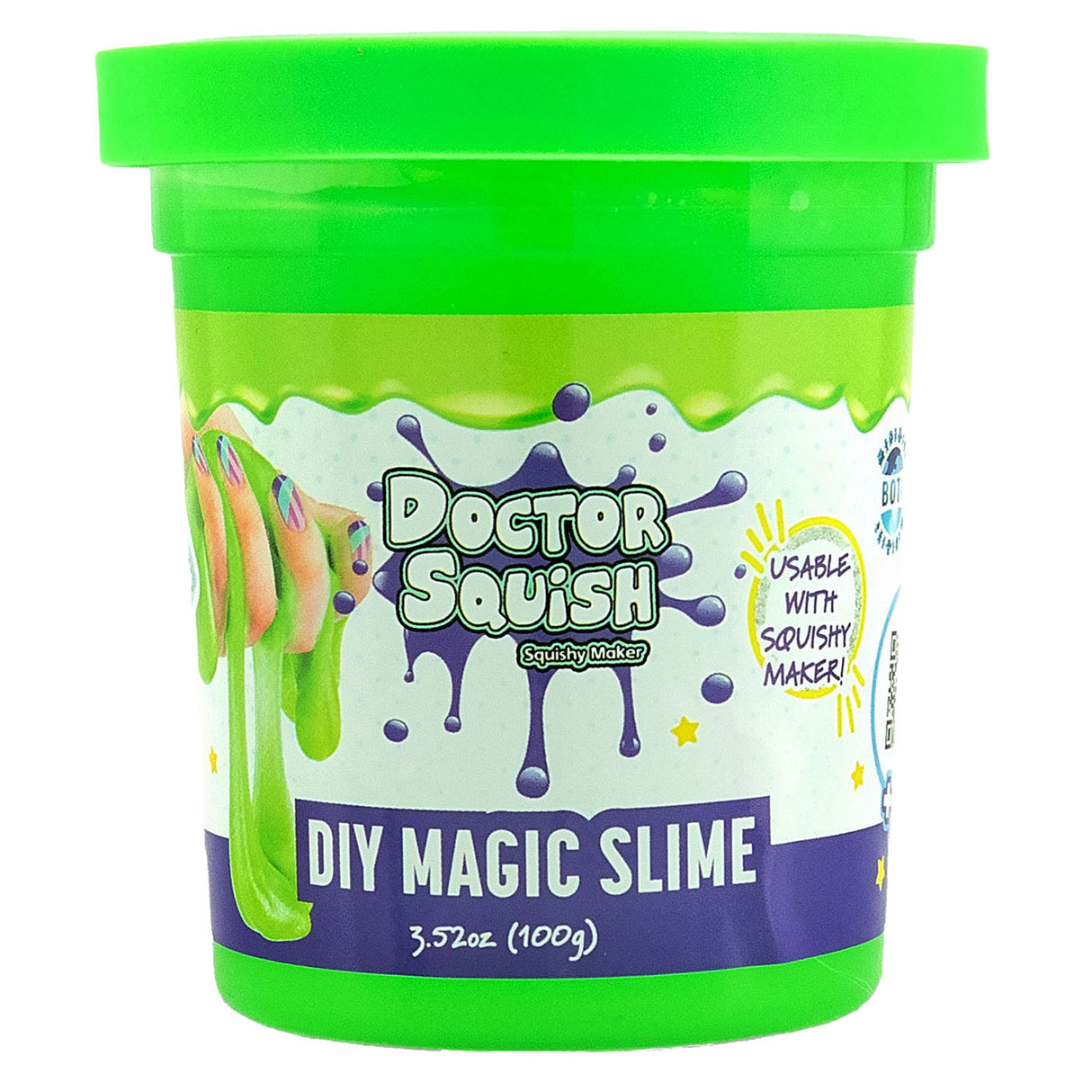 Boti doctor squish slime pack économique - vert et violet, 240 grammes