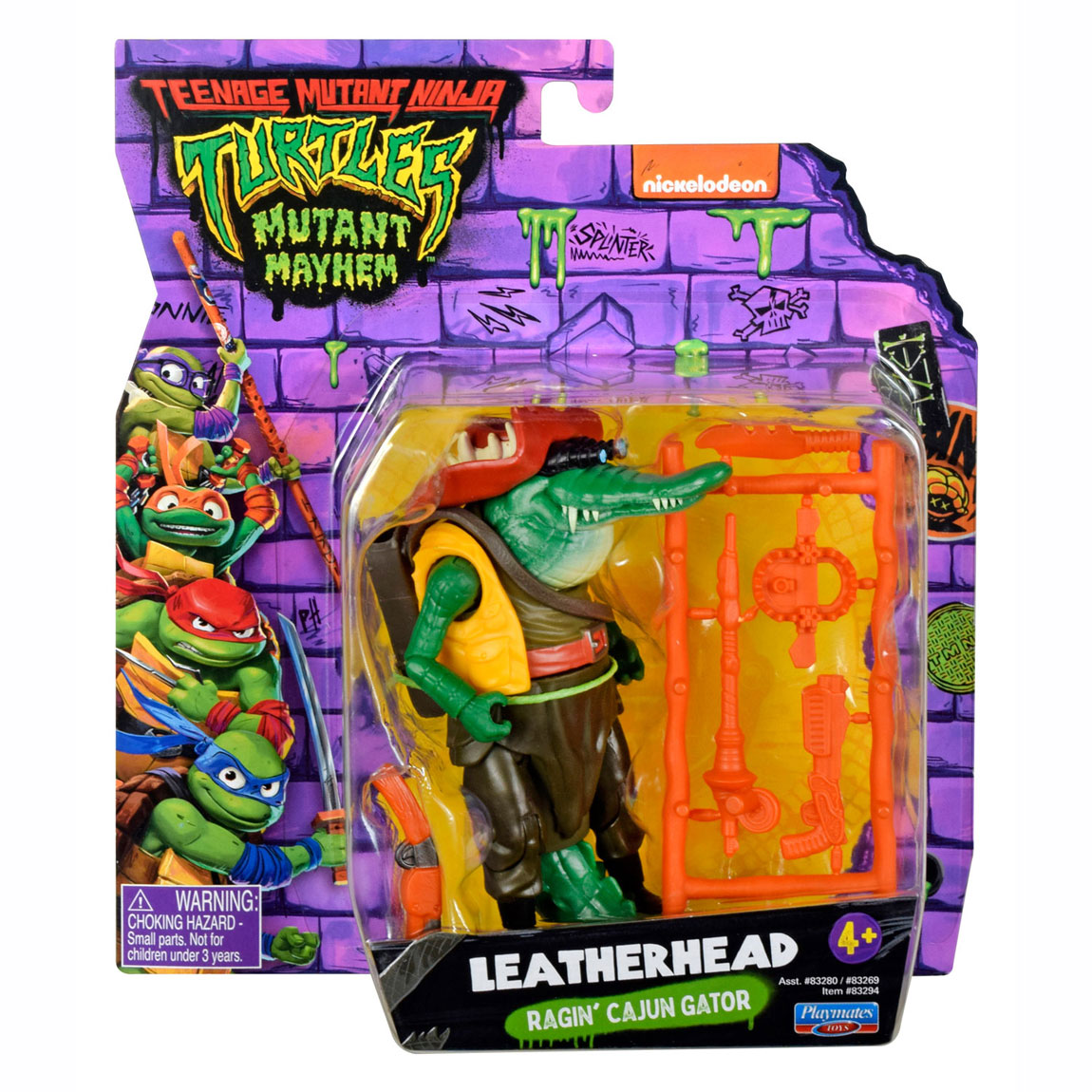 Figurine de jouet de tortues ninja mutantes adolescentes Boti - Leatherhead Ragin Cajun Gator