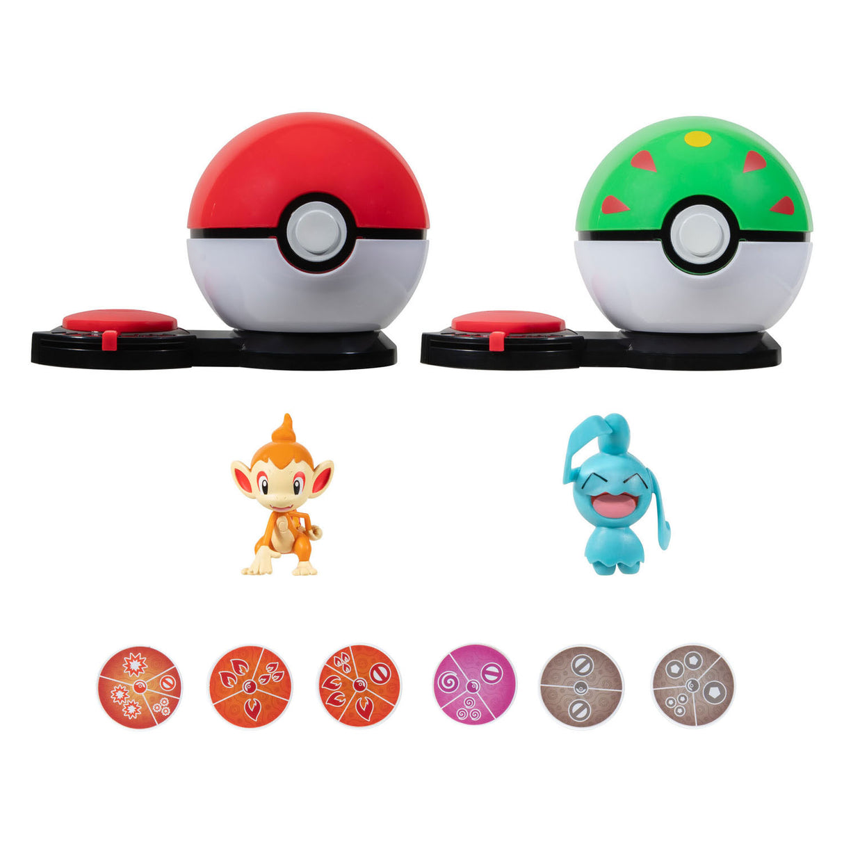 Boti Pokémon surprise d'attaque de jeu de jeu de jeu - Chimchar poke ball vs wynaut ami ball