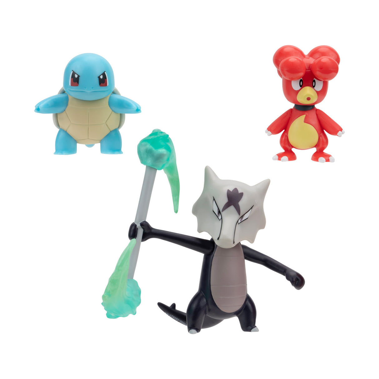 Boti Pokémon Batte Figure Set - Magby, Alolan, Marow, 3e.