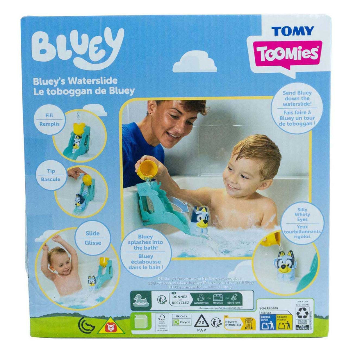 Le toboggan aquatique de Tomy Bluey
