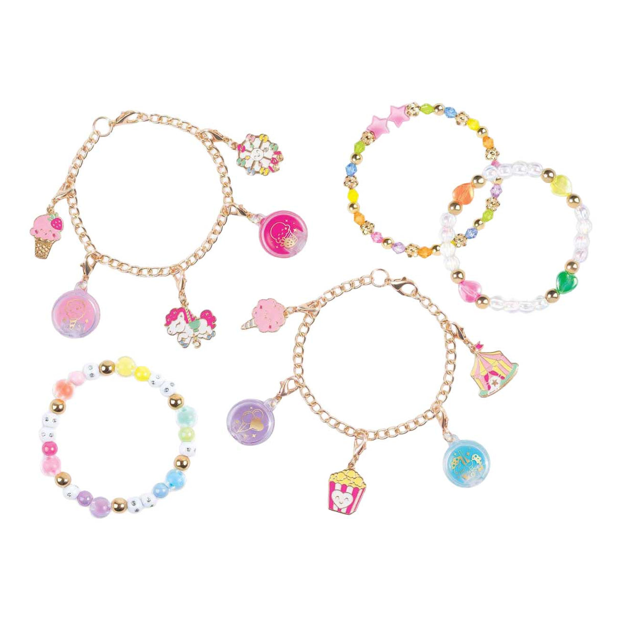 Ensemble de bracelets brillants à lèvres Spectron, bijoux artisanaux, jouets créatifs.