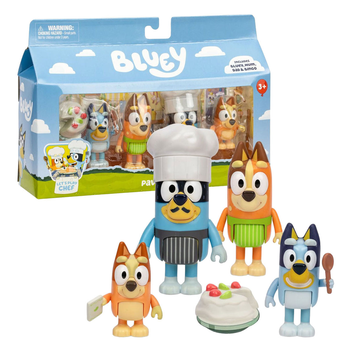 Moose toys bluey dessert speelset - 4 figuren