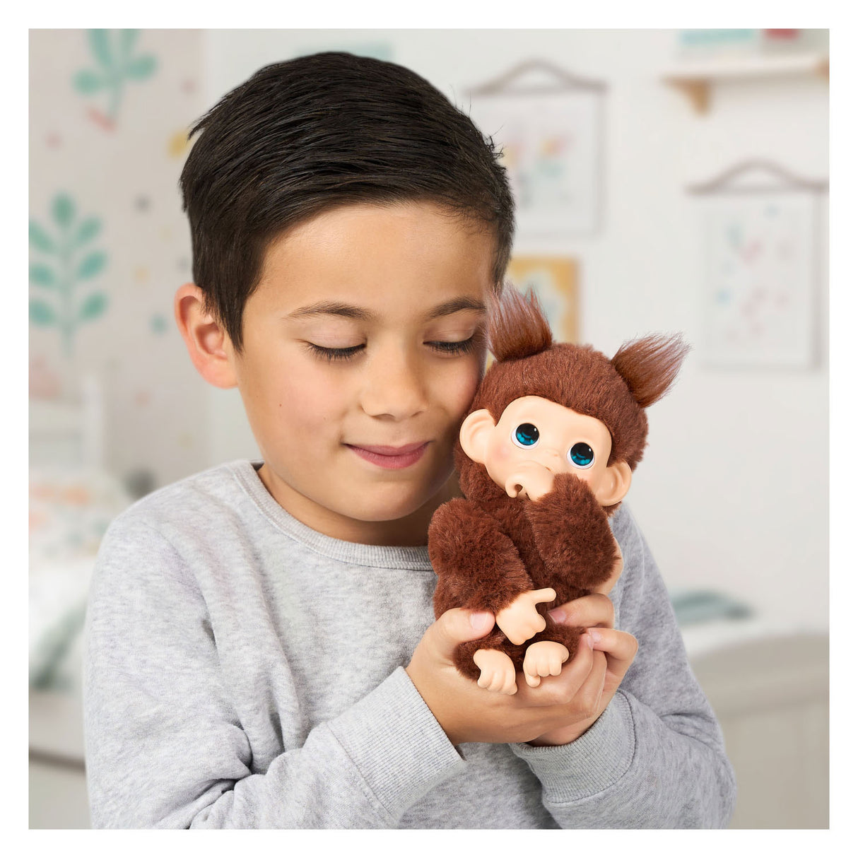 Petits animaux vivants mon bébé mini singe brun cherri | 3 pièces
