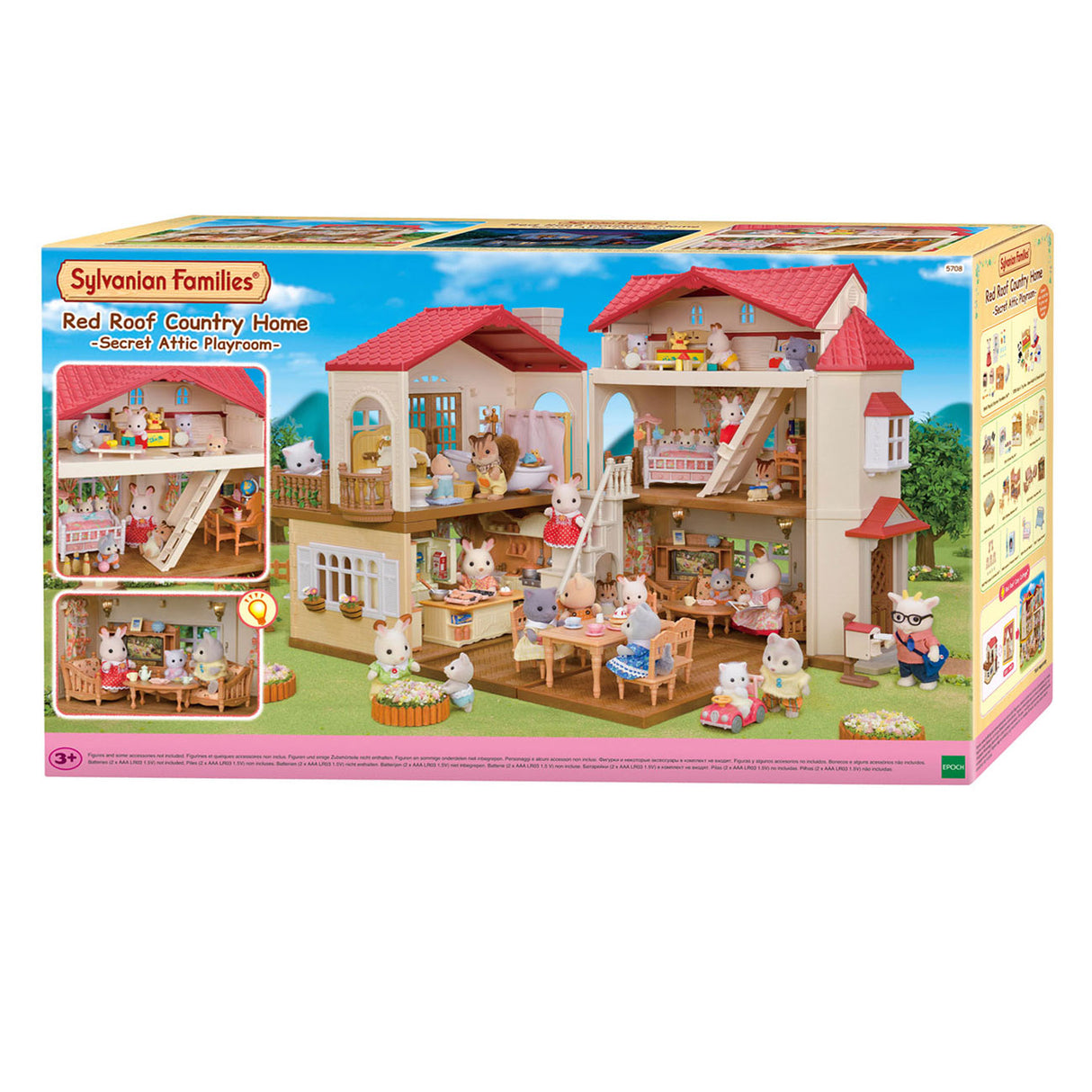 Sylvanian family 5708 maison de poupée avec salle de jeux secrète