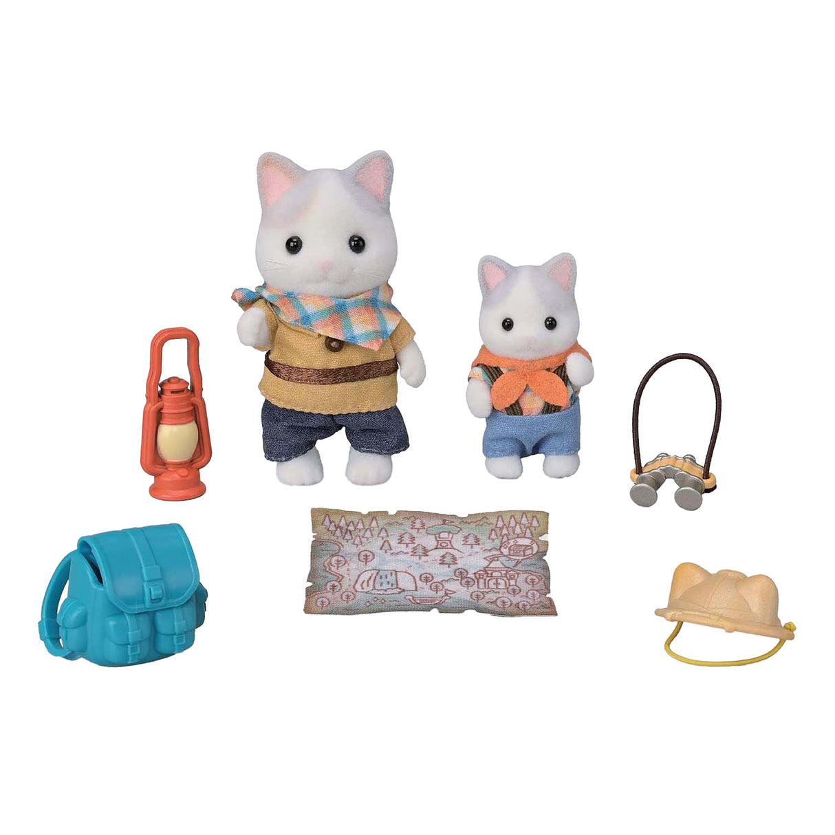 Sylvanian family 5763 duo aventures chat au lait frère et bébé