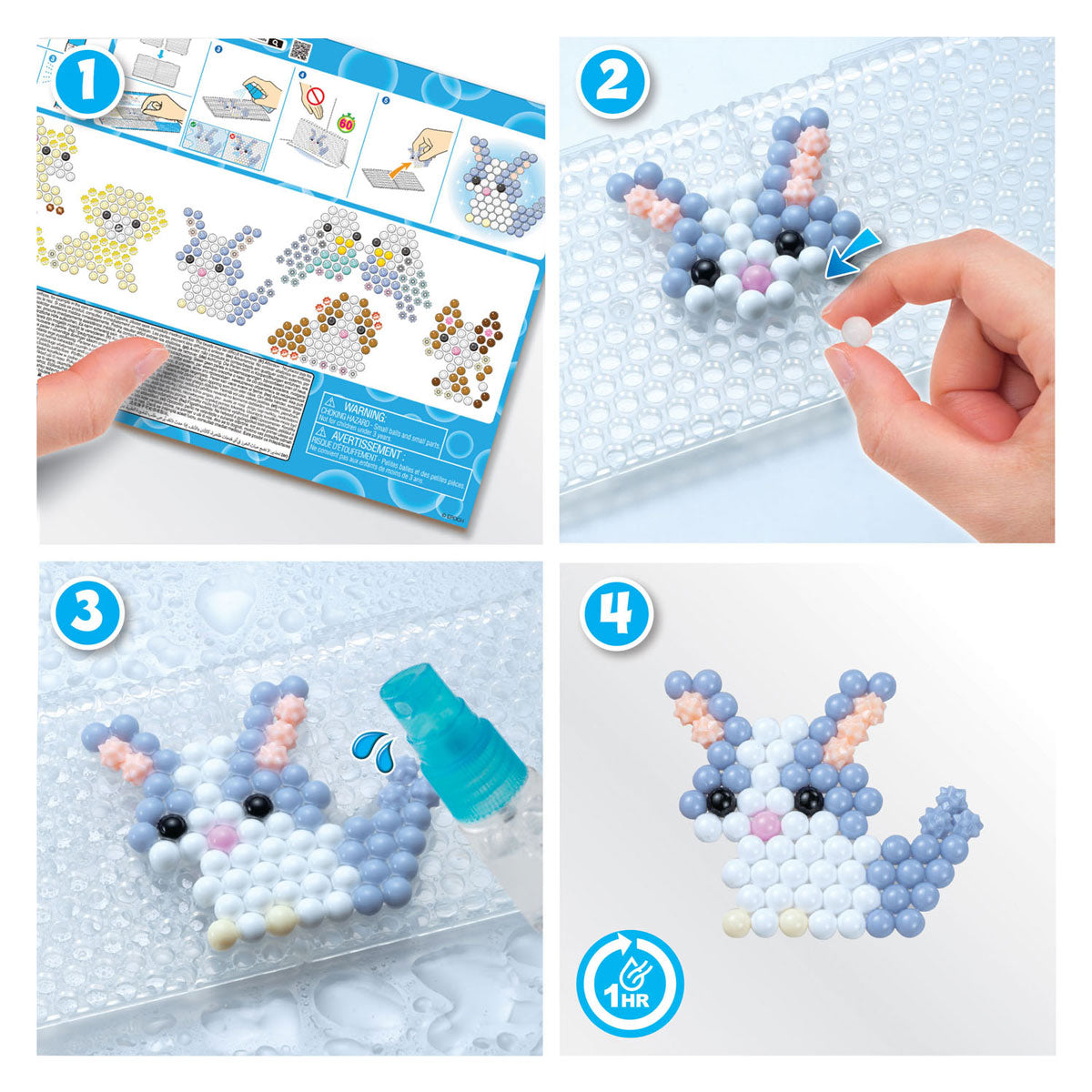 Ensemble d'animaux mignons Aquabeads