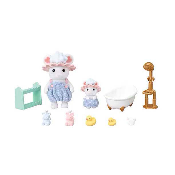Familles Sylvanian 5805 l'heure du bain moussant frère soeur