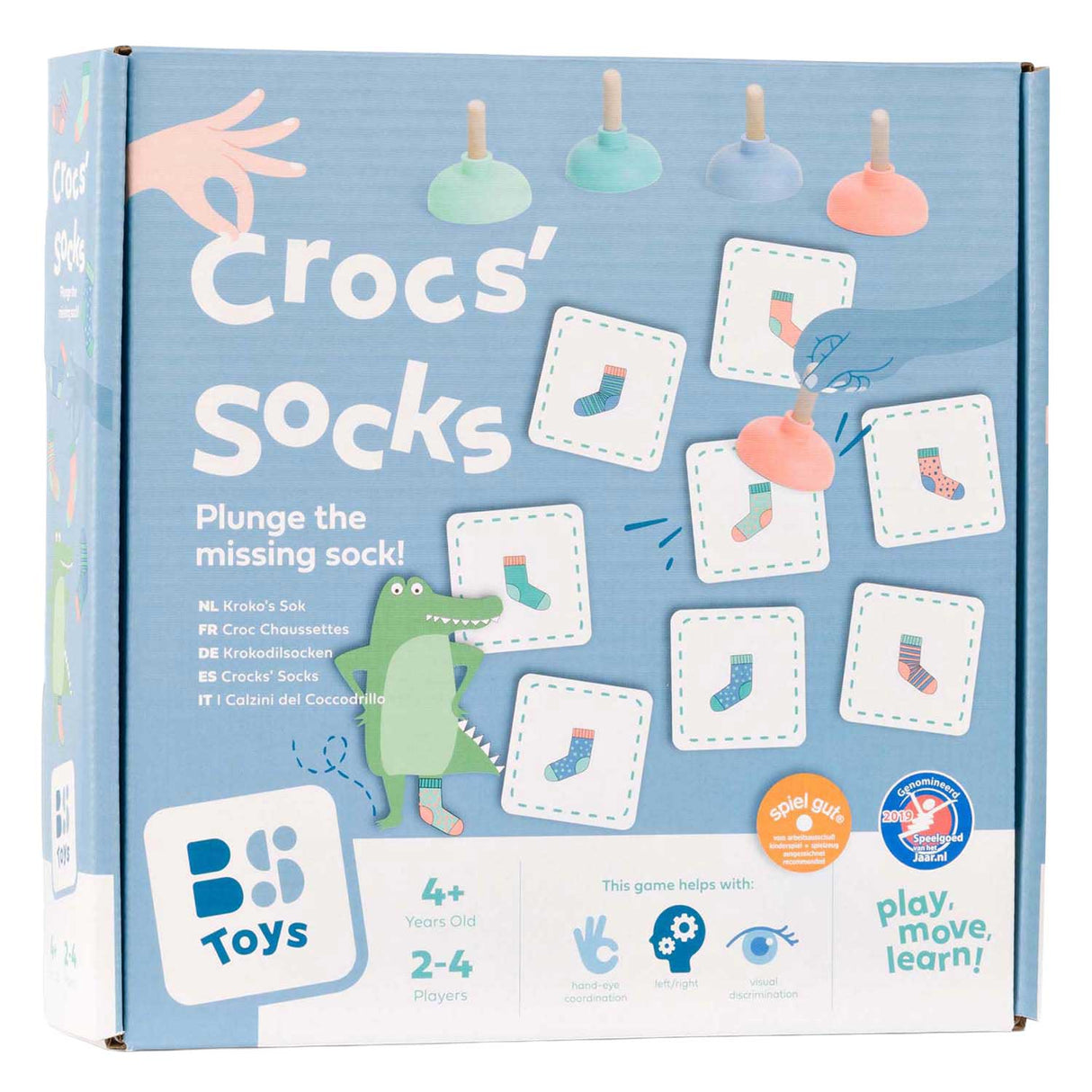 Mémo chaussette crocodile Bs Toys - un jeu d'enfant