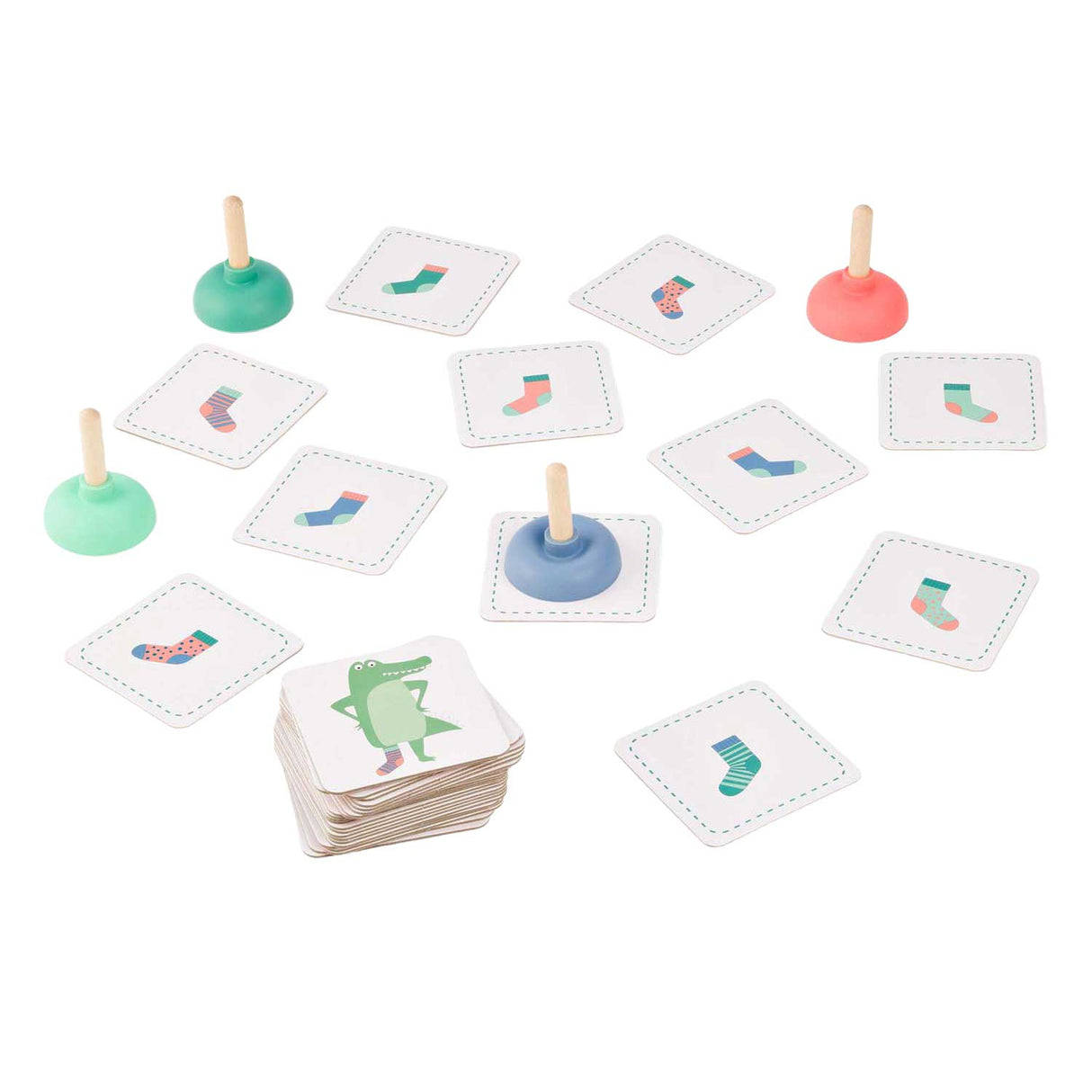 Mémo chaussette crocodile Bs Toys - un jeu d'enfant