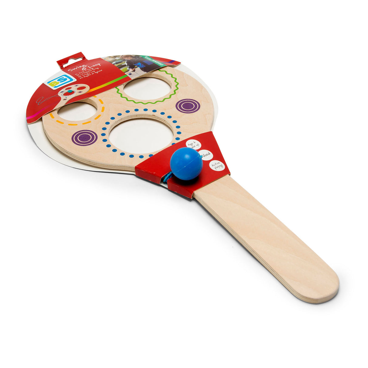 BS Toys Swing and Swing Wooden Racket - hors-jeu