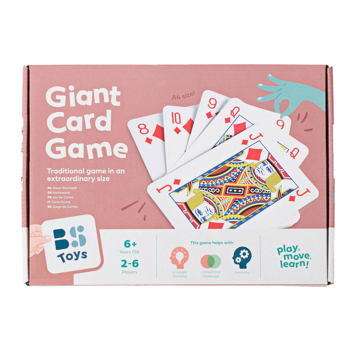 Bs Toys grandes cartes à jouer, 54 pcs.