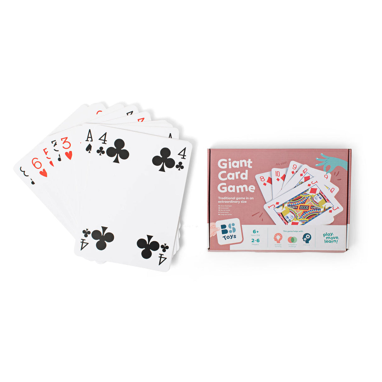 Bs Toys grandes cartes à jouer, 54 pcs.