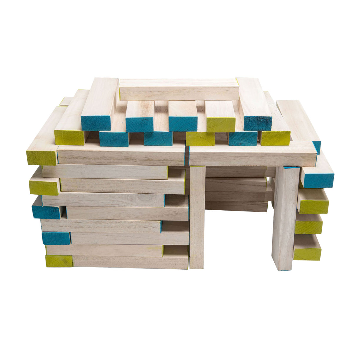 Bs jouets méga jeu de tour bancale en bois, 61 pcs.
