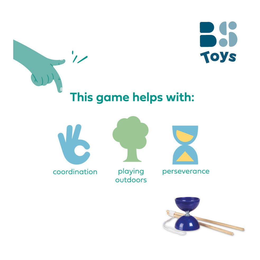 Bs toys diabolo avec bâtons bleu