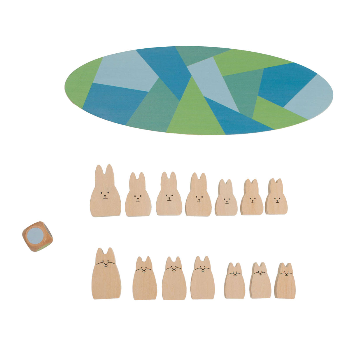 Bs jouets jeu d'équilibre en bois lapins