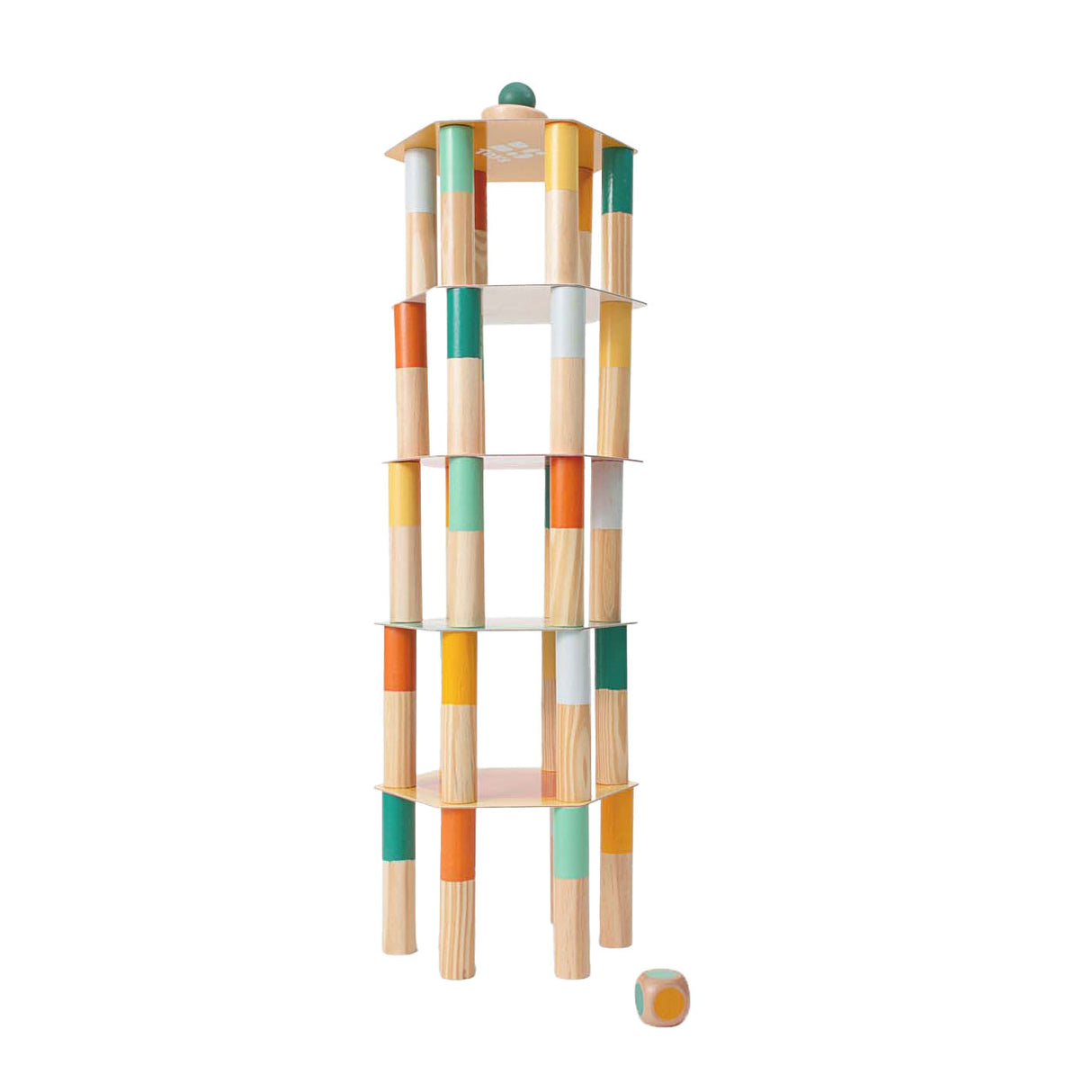 Bs Toys méga jeu d'équilibre en bois, 38 pcs.