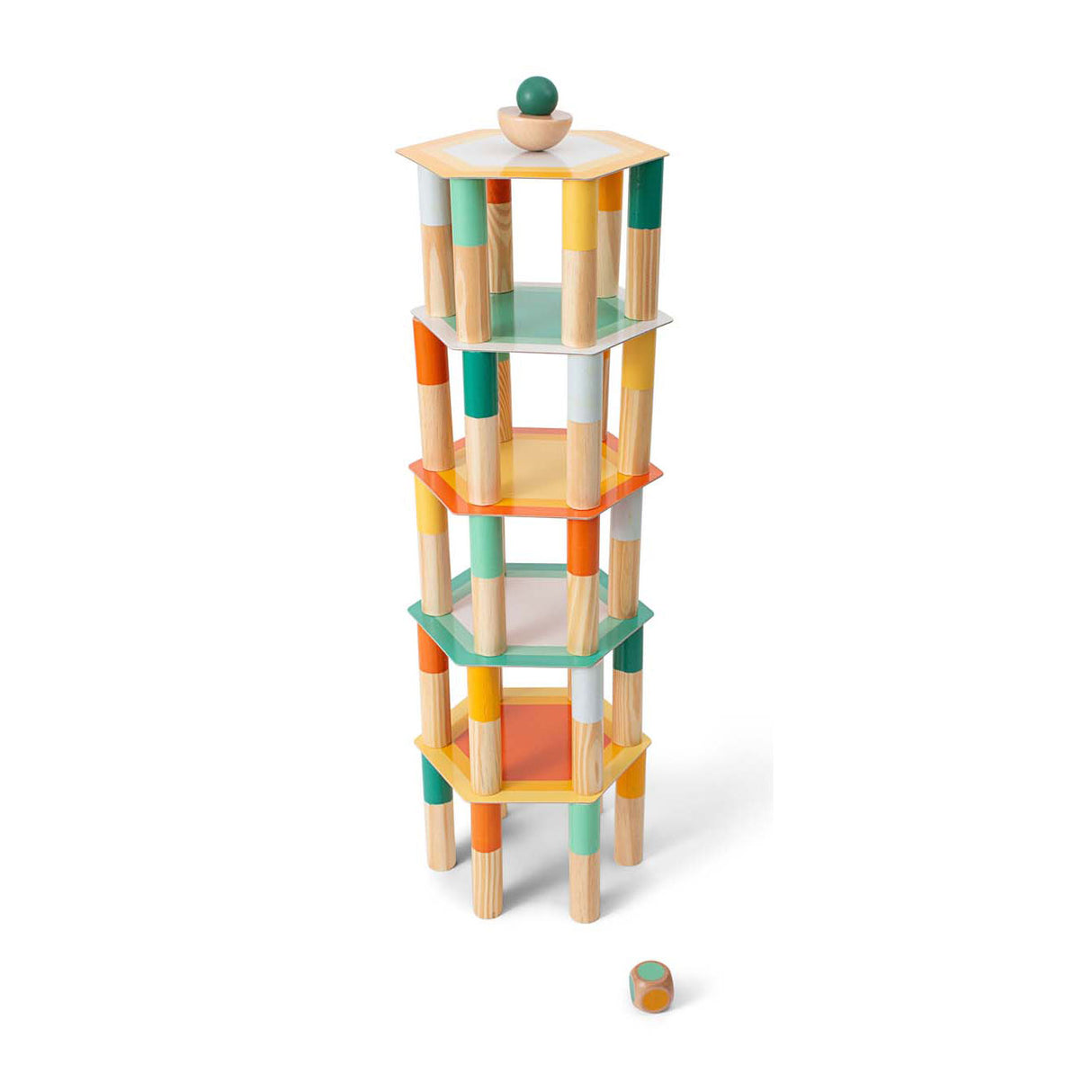 Bs Toys méga jeu d'équilibre en bois, 38 pcs.