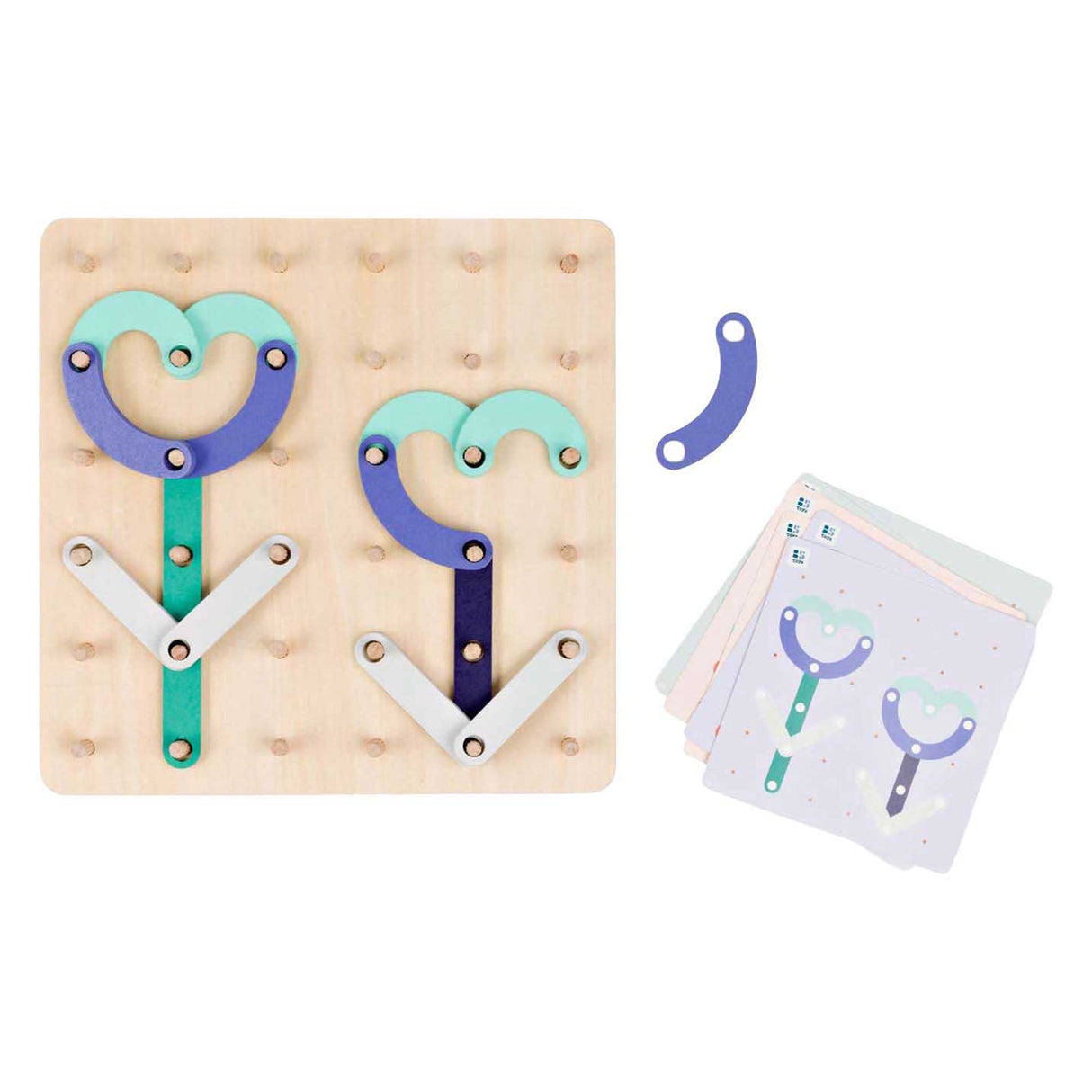 Planche géo en bois BS Toys - 40 pcs.