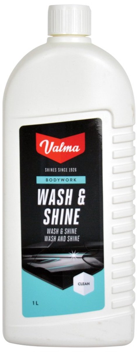 Valma Wash Shine - Shampoing puissant pour voiture - élimine la graisse sale - redonne de la brillance - 1 litre