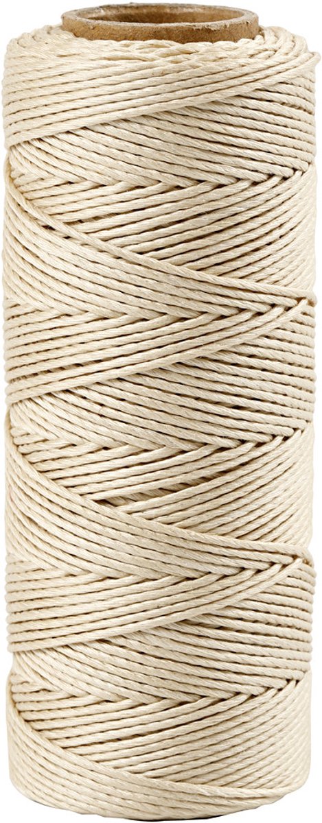 Creativ company cordon en bambou 1 mm blanc cassé 65 m