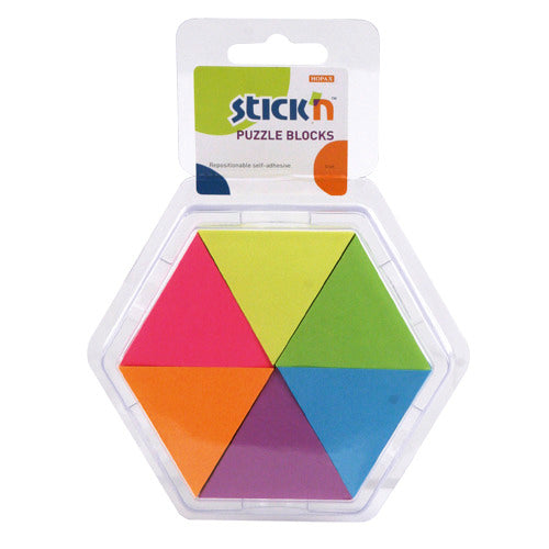 Puzzle de notes autocollantes basiques 6 couleurs