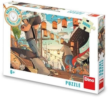 Dinotoys Puzzle dinosaure d'un port de pêche - 300 pièces