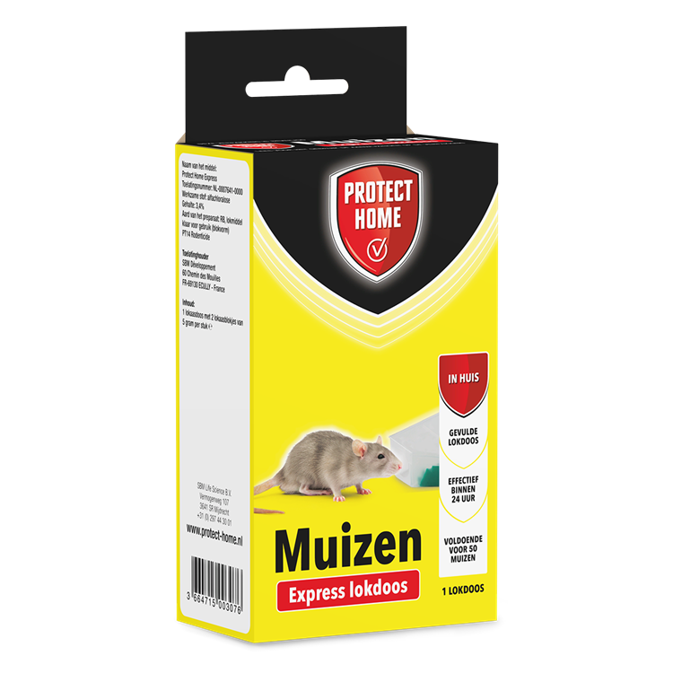 Aucune marque ne protège les souris et les rats de remède pour souris express à domicile | 2 pièces