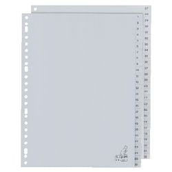 Onglets kangaro pp g452cm a4 120 microns gris 2-séries 1-52 23 trous imprimés