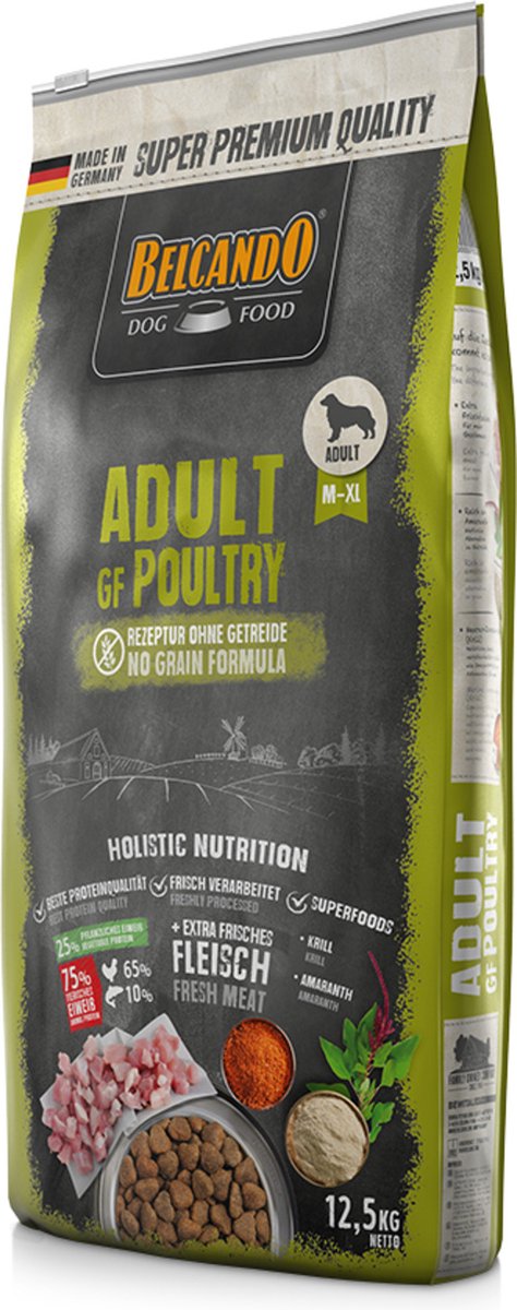 Belcando adulte sans céréales - nourriture pour chien - poulet 12,5 kg