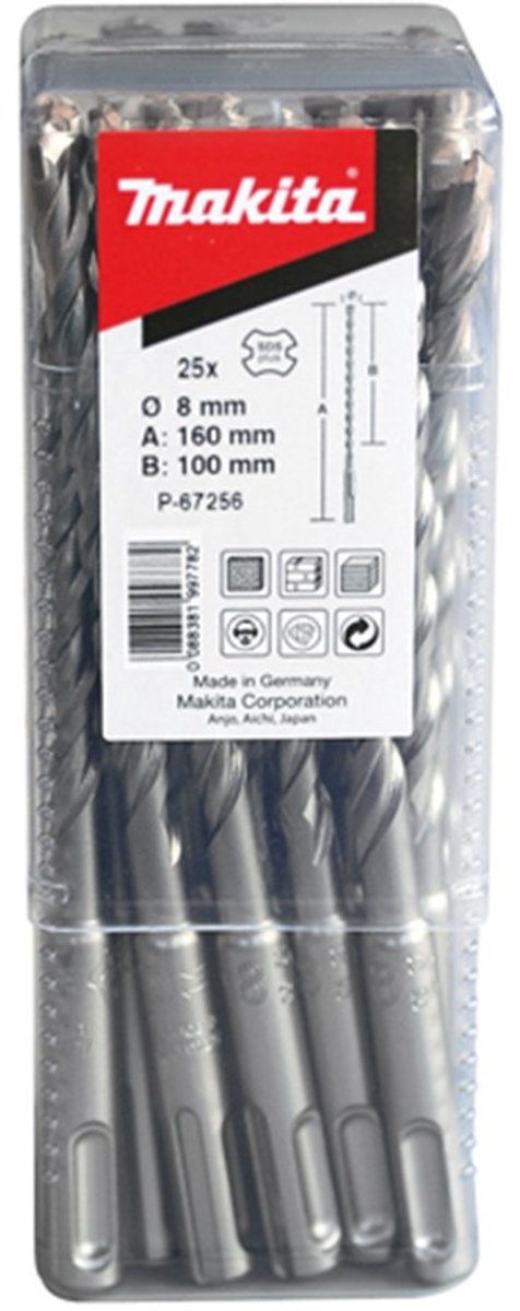 Makita - forets pour béton - sds-plus - 10 pièces