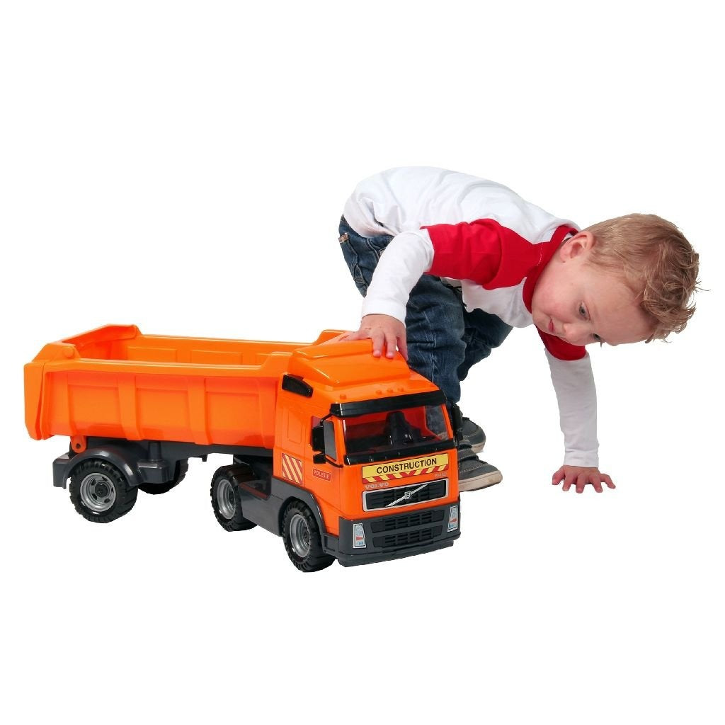 Cavallino polesie volvo camion benne 59x19x25 cm orange