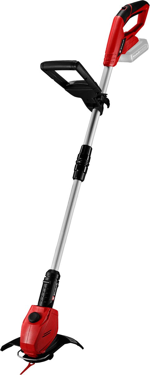 Coupe-herbe à batterie Einhell ge-ct 18 li solo - power x-change - 18 v li-ion - diamètre de coupe : 24 cm - tête moteur rotative et inclinable - protège-fleurs - excl. batterie et chargeur