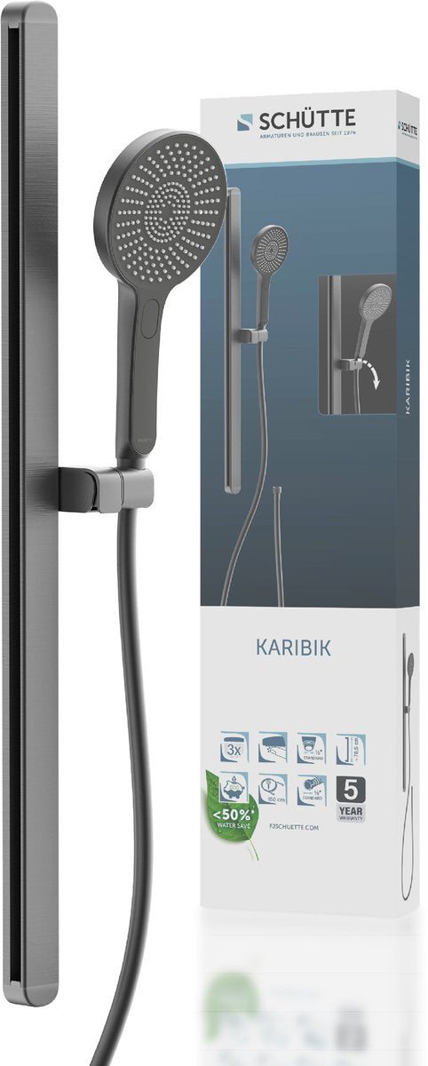 Ensemble de barre de douche Schütte karibik - graphite mat - ovale