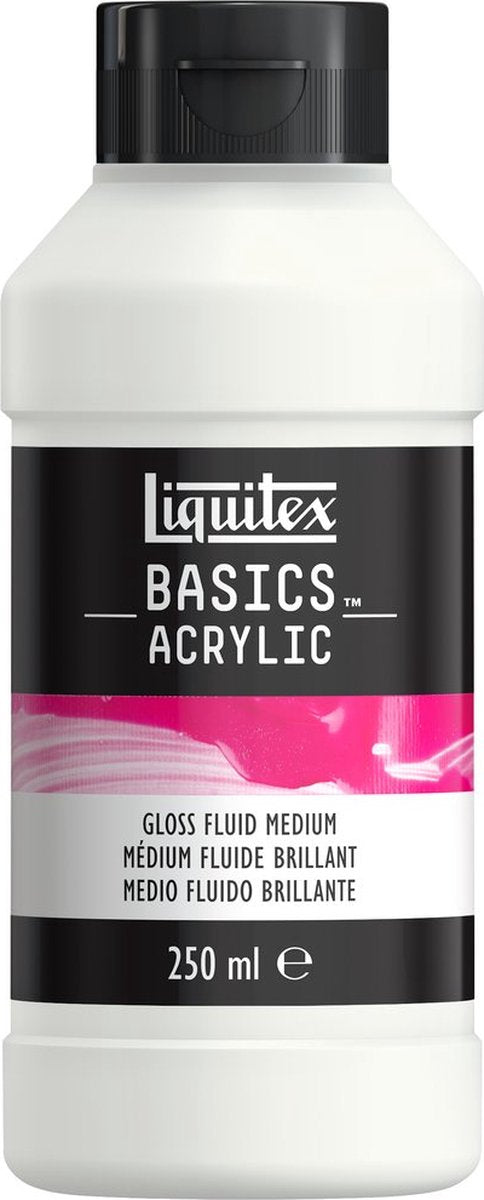 Liquitex 8870302 médium fluide brillant basics 250 ml – médium acrylique liquide, transparent brillant