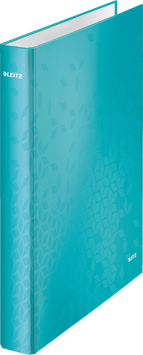 Classeur à anneaux laminé Leitz wow - 4 anneaux - largeur de dos de 40 mm - bleu glacier
