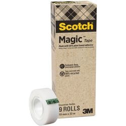 Ruban Scotch ® magic™ un choix plus écologique, tour en carton, 19 mm x 33 m, tour de 9 rouleaux