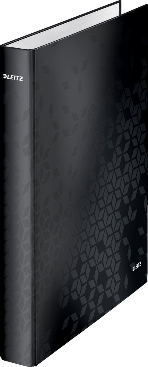 Classeur à anneaux laminé Leitz wow - 4 anneaux - largeur de dos 40 mm - noir