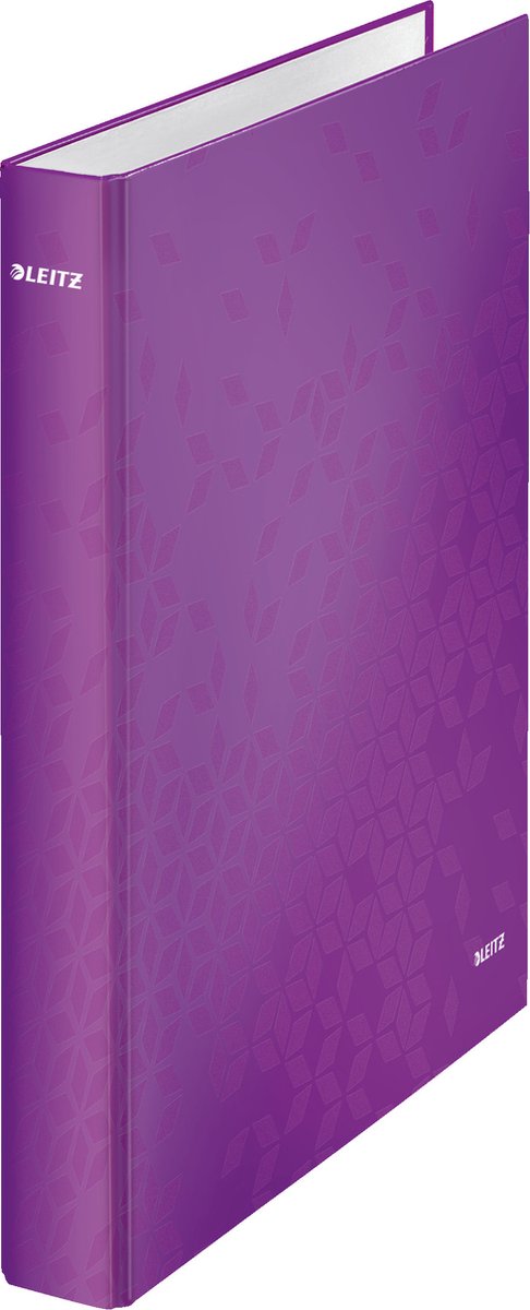Classeur à anneaux laminé Leitz wow - 4 anneaux - largeur de dos 40 mm - violet