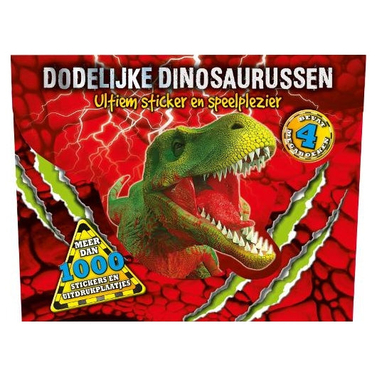 Livre d'autocollants de dinosaures mortels